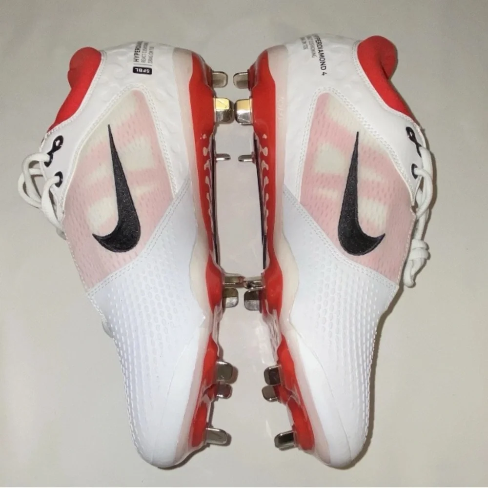Nike Hyperdiamond 4 Elite Women’s Softball‎ Red and White Sneakers Size 11 New